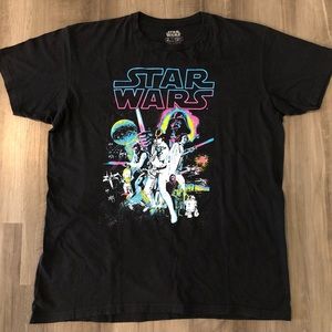 Star Wars Empire Strikes Back Size XL Novelty Black Short Sleeve T-Shirt